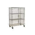 Technibilt Shelving Systems Security Cage, w/Casters, 4 Shelf, 24x48x69 MSEC484F
